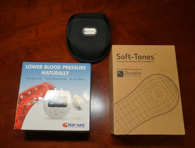 NEW RESPeRATE DELUXE DUO Blood Pressure Lowering Device & Soft-Tone Headphones