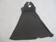 Anne Klein Dress Womens 4 Black Halter Fit & Flare Jersey Little Black Party