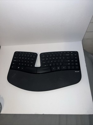 Microsoft 1559 Sculpt Ergonomic Wireless Keyboard  No Receiver! Needs Batteries