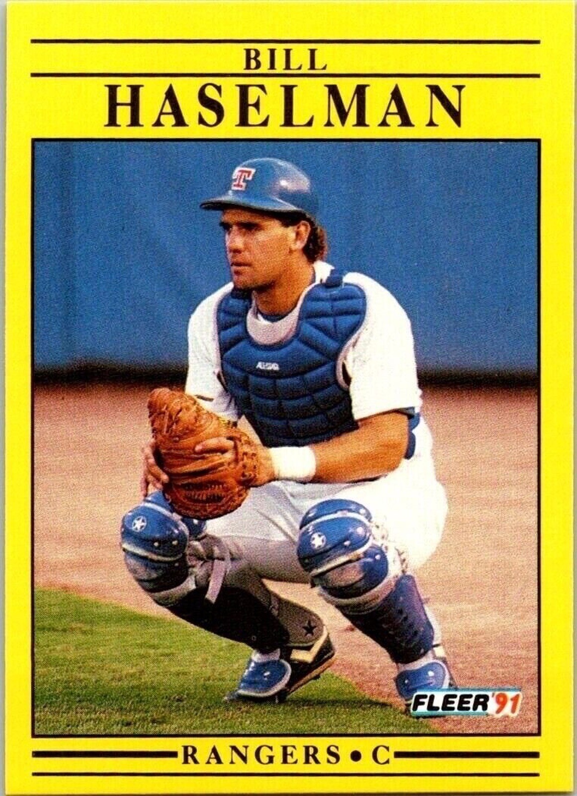 Bill Haselman Fleer 287 Rangers 1991 Baseball Card