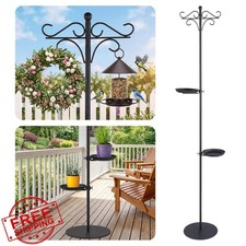 Otoolling Shepherds Hook 75.9", Bird Feeder Plant Stand, Retro 2 Hooks