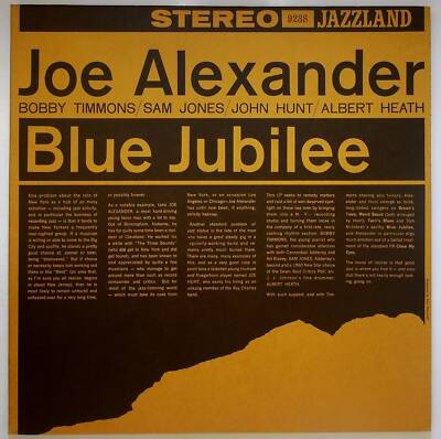 EBOND Joe Alexander - Blue Jubilee Vinyl - JAZZLAND - JLP 923S V072010 - Vi