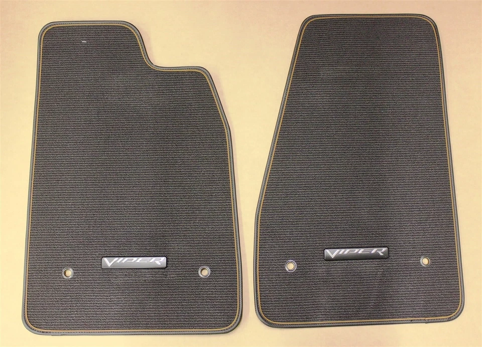 Alfombrillas Dodge Viper 13-14 82213560 color tostado alfombra negra nuevas de fábrica OEM Foto 2 de 4