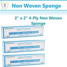 DENTAL Sponges Gauze 2 X 2" Non-Woven sponges, 4-Ply, 2 x 2 Gauze Pad, 5000/Box