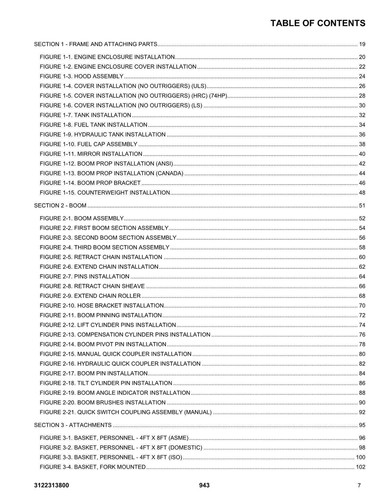 JLG 943 Telehandler Parts Catalog Manual - Picture 8 of 10