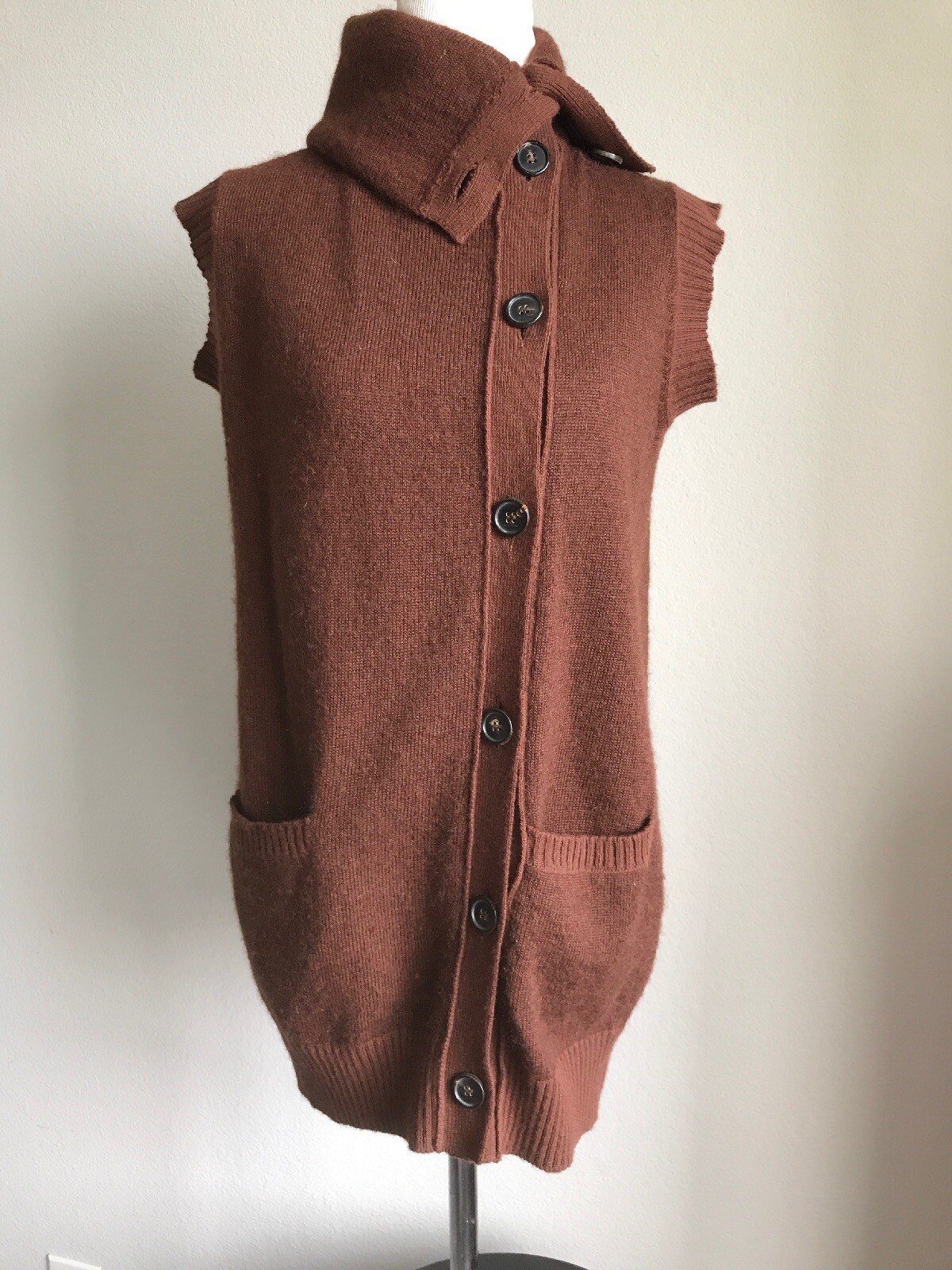 Etro Women's Sweater Vest, Wool/Mohair Sz 44 Italy Chocolate Brown EUC |  eBay