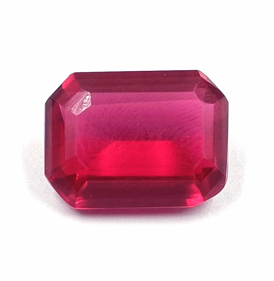 Pretty Red Ruby Stone 12-13 Carat EGL Certified Emerald Cut Faceted Gemstone JKF - Image 2 of 4