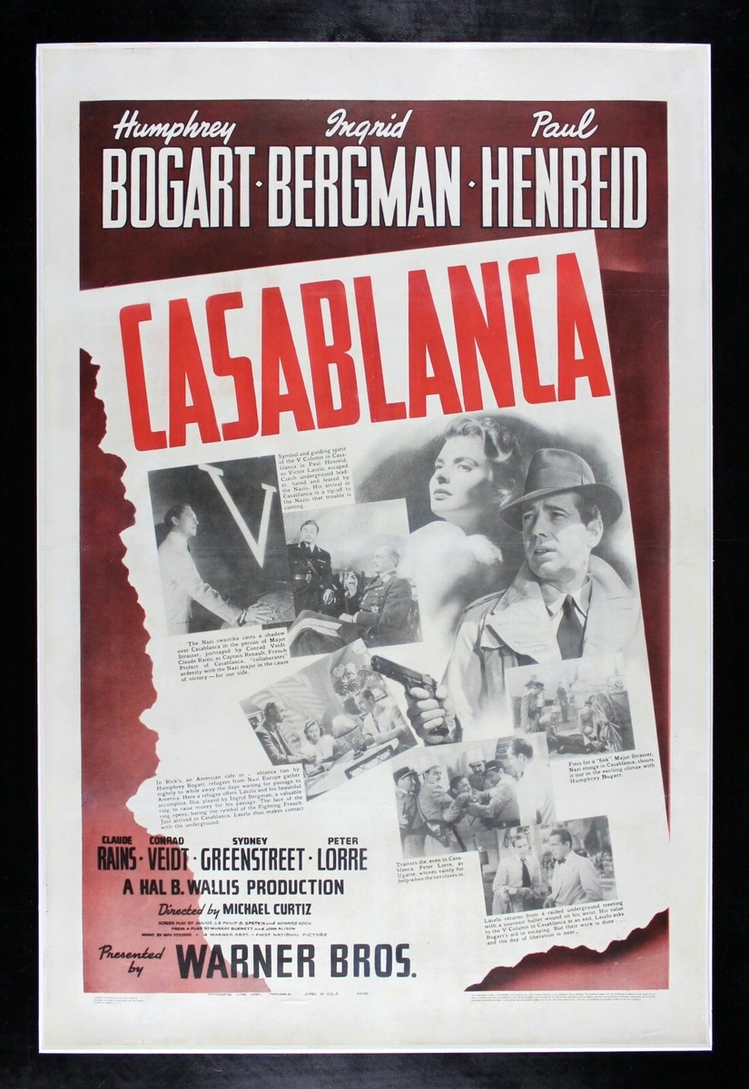 1940 Wood Frame Vintage Poster カサブランカ 1940 Wood Frame Vintage Poster カサブランカ 1940 Wood Frame