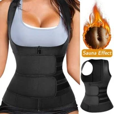 Women's Waist Trainer Vest Gym Slimming Adjustable Sauna Sweat Belt Body Shaper