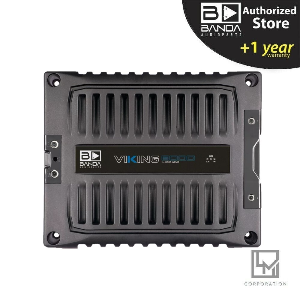 Banda Viking 8001 - 1 Channel 8000 Watts RMS 1 Ohm Car Amplifier