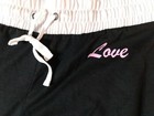 Material Girl Active Women Black Leggings Small Pink Love Elastic Waist  — photo 9