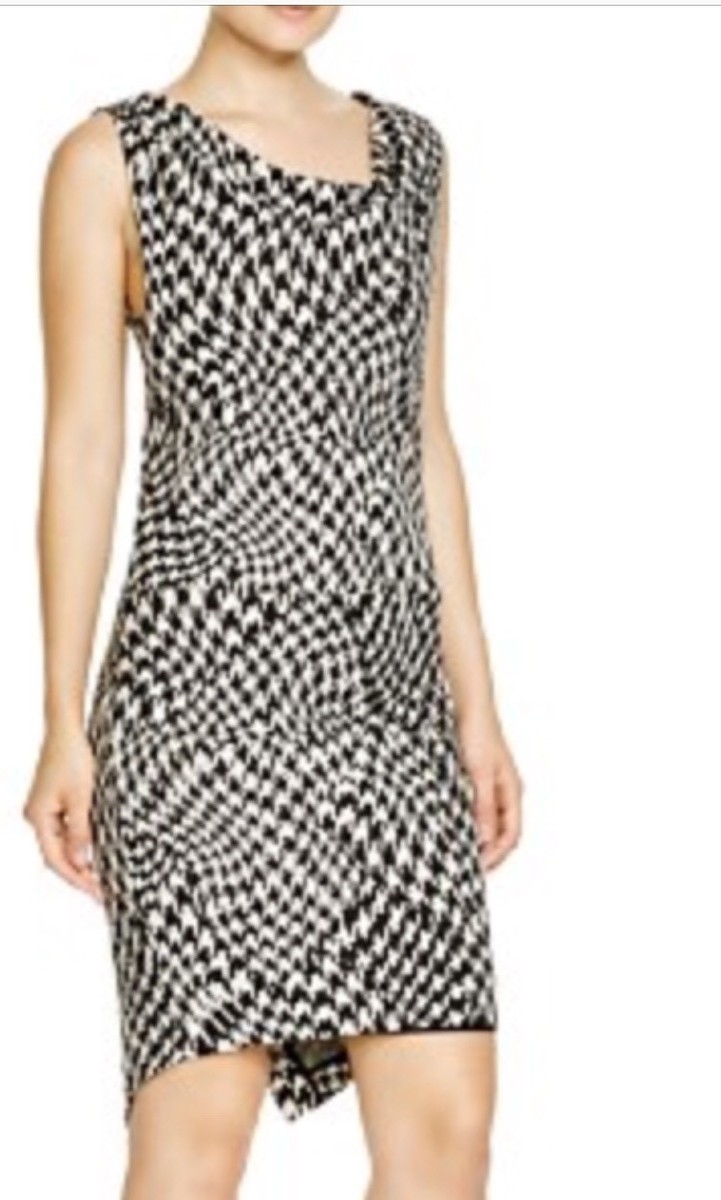 knee length dresses for ladies Jacquard Midi Dress with Satin Turn-Up Xs / White