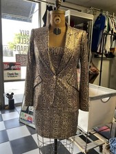 L’agence Chamberlain Sequin Snake Skin Blazer Jacket Size 4 Rare
