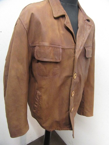 VINTAGE SCHOTT LEATHER FIELD JACKET SIZE 48, - Picture 8 of 16