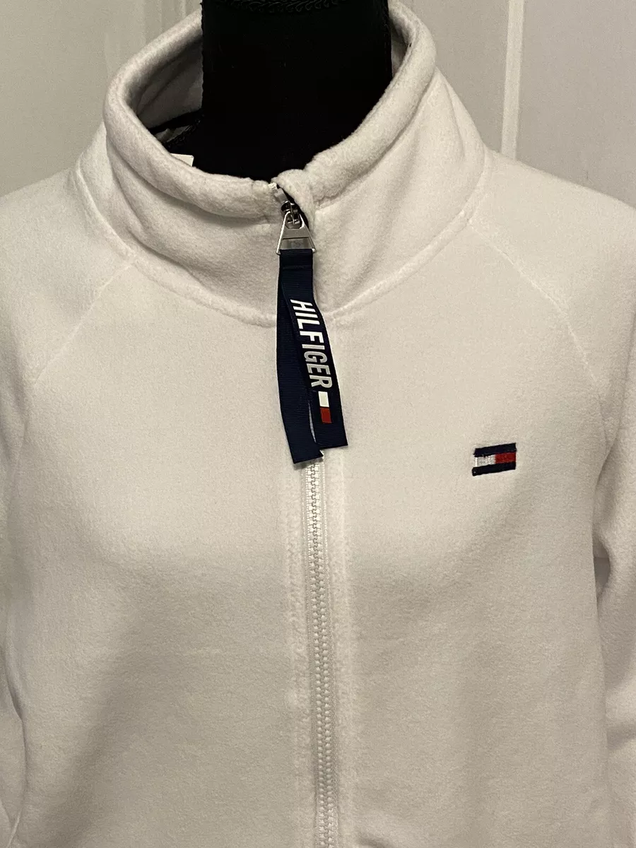 Tommy Hilfiger Sport Women's Fleece White Jacket Large MSRP $89.50