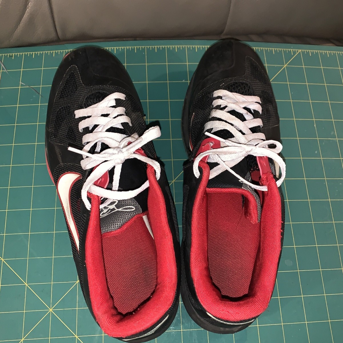 RARE 2012 Nike LeBron 9 IX Low Bred Black Red White 510811 