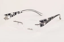 SILHOUETTE 4210 606052 The Studio Black White Eyeglasses 4210 60 6052 51mm