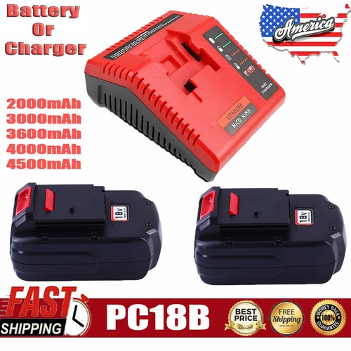 18V for Porter Cable 18 Volt Battery Ni-Mh PC18B PCMVC PCXMVC PCC489N or Charger