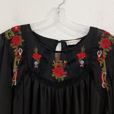 Altar'd State Black Embroidered Dress, SIze M | eBay