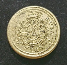 DUCHY OF PARMA FERDINAND OF BORBON RARE MONETARY WEIGHT GR 25.7 DIAMETER 32