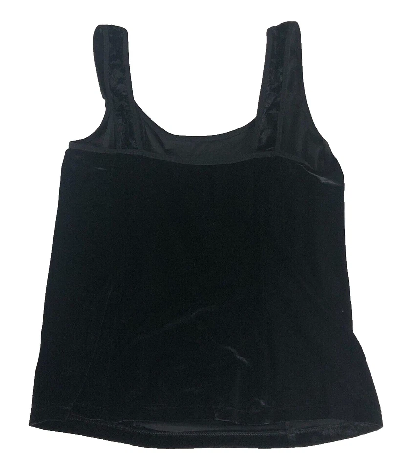 Regata Kathleen Kirkwood Feminina Tamanho G Veludo Preto Sem Mangas Elásticas Nova Sem etiquetas - Imagem 3 de 4