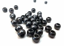 100 pcs Black Gunmetal Smooth Ball Spacer Beads - 10mm - Large Hole: 4.7mm