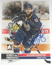 ALEXANDER BURMISTROV SIGNED 09-10 PROSPECTS ROOKIE CARD AUTOGRAPH AUTO!!. rookie card picture