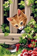 Seg De Paris Needlepoint canvas for halfstitch without yarn The Barrier SEU92...