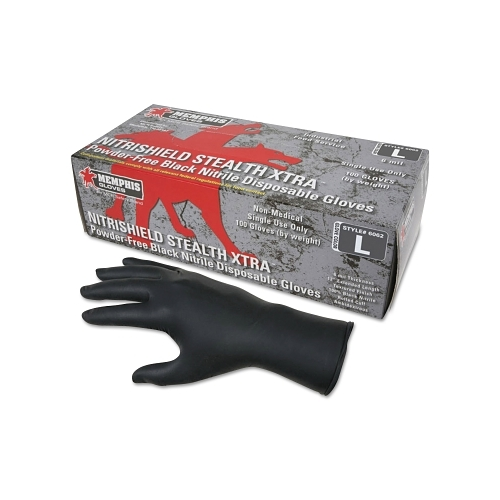 Mcr Safety Nitril Einweghandschuhe, Nitrishield Stealth Xtra, Rollmanschette - Bild 1 von 1
