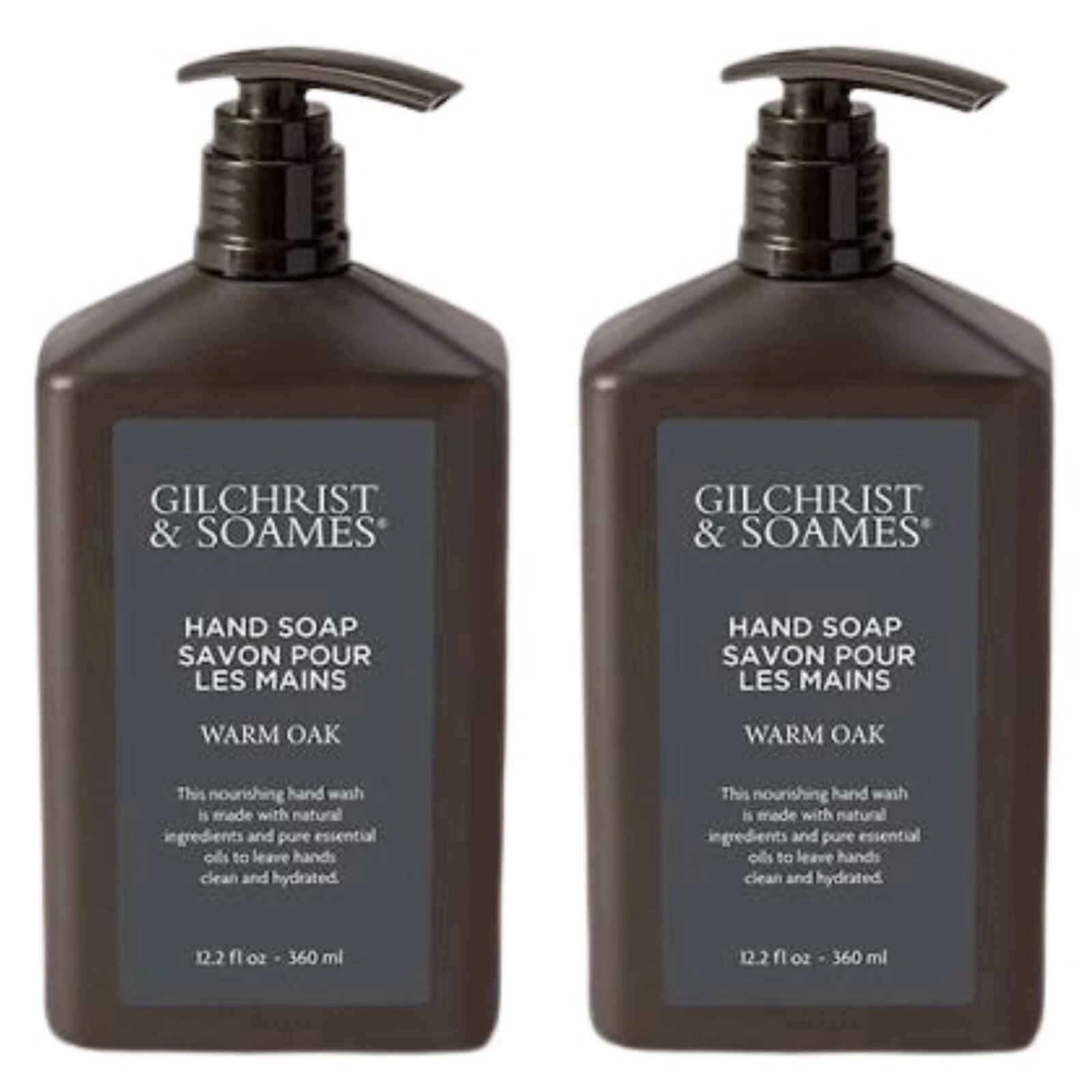 Gilchrist & Soames Warm Oak Hand Wash 12oz Set of 2 New