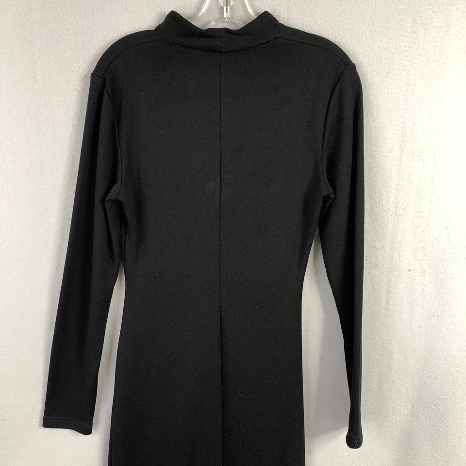 Vestido Shape FX by Spiegel para mujer pequeño negro elástico ceñido al cuerpo acanalado clásico Foto 3 de 4