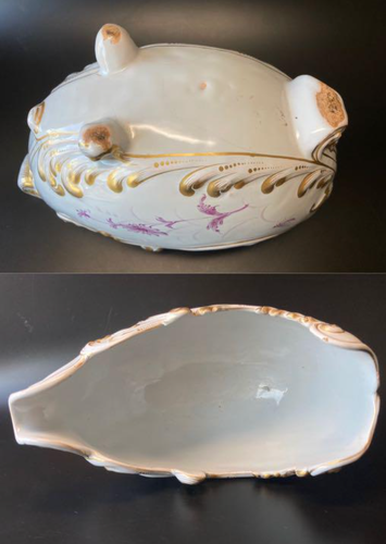 Emile Galle Soft-Paste Glazed Earthenware Bowl / Vase Late 1800s free shipping - Picture 9 of 12