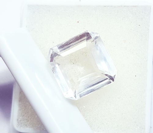 9.00 Ct Natural White Sapphire Certified Loose Gemstone With Free Gift - Picture 6 of 7
