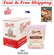(Pack of 4) Bob's Red Mill Baking Soda,Non GMO, Vegan, Paleo Friendly,(16 oz )
