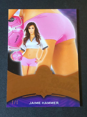 2022 Benchwarmer JAIME HAMMER Soccer   Kickin BUTTS Orange Foil #1/1 PLAYBOY  