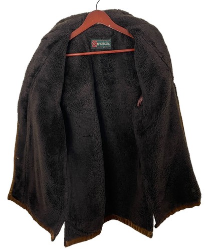 VTG Boho 70s Men’s McGregor Brown Tan Faux Fur Lined Corduroy Coat Jacket Sz 42 - Picture 4 of 14