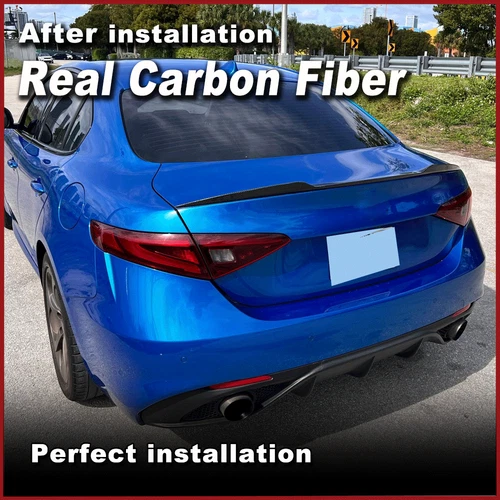 Carbon Spoiler Für Alfa Romeo Giulia 2015 Heckspoiler Abrisskante Lippe Flügel - Bild 7 von 13