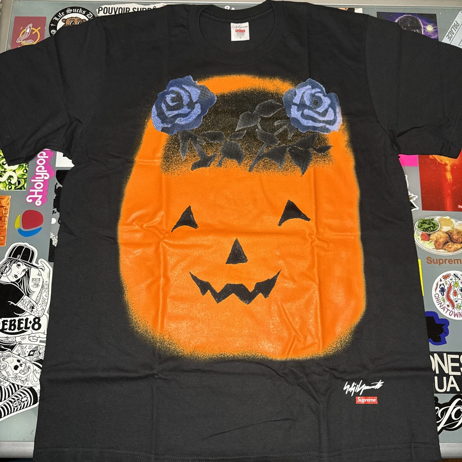 Tee shirt Supreme Yohji Yamoto citrouille noir grand neuf