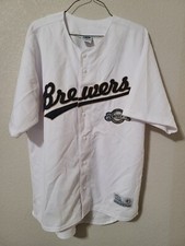 Milwaukee Brewers MLB Men Medium 38 40 Dynasty Series Stitched Button Jersey M68