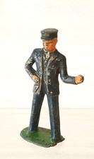 VINTAGE Painted BARCLAY CAST LEAD TRAIN Man CONDUCTOR