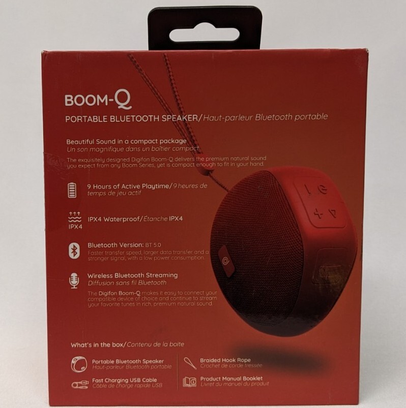 DigifonBOOM-Q Wireless Mini Bluetooth Speaker Red