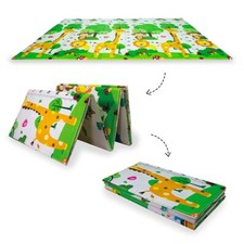Olivo.shop Tappeto Bambini Gioco Pieghevole, Tappeto per Bambini Giraf/Circ PLAY