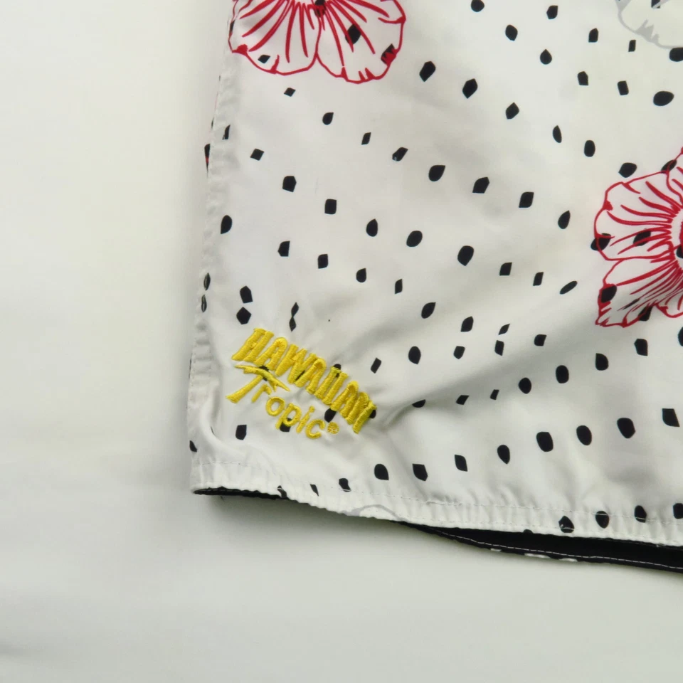 Hawaiian Tropic Mens Swim Trunk Shorts Size XL Red White Black Floral  - Image 2 of 4