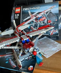 LEGO TECHNIC 42040 FIRE PLANE Played Complete Instruction Box Double Build