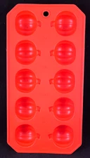 Halloween - Orange Pumpkins - Ice Cube Tray - 10 Mold Tray - Orange - No Tags
