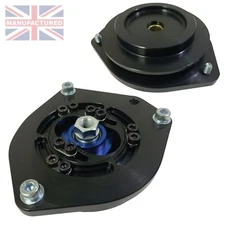 FITS RENAULT MEGANE MK2 ADJUSTABLE FRONT SUSPENSION TOP MOUNT BLACK (PAIR)
