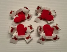 MED Christmas Dog Bows Mittens Christmas Stocking Dog Grooming Bows
