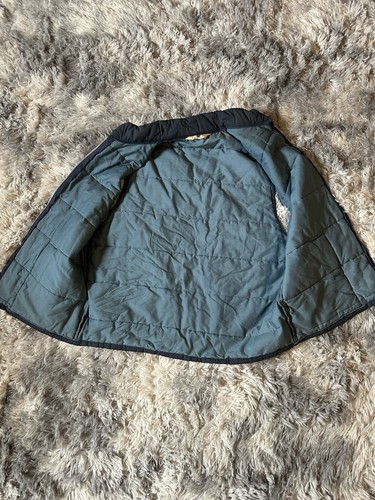 Vintage Tom Cat Nine Lives Vest Mens M USA Blue Puffer Full Zip 80s Work Wear - Picture 4 of 8