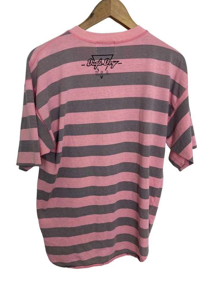 Vintage 90’s Bugle Boy Men’s Striped Front Pocket Surf Grunge T Shirt Size M - Image 4 of 4
