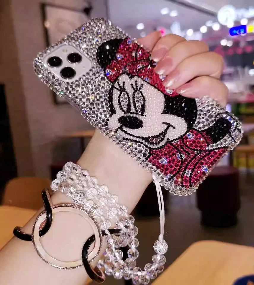 Bling Diamond Cute Cartoon Minnie Case for iPhone 17 16 15 14 13 12 11 X Pro Max - Image 3 of 4